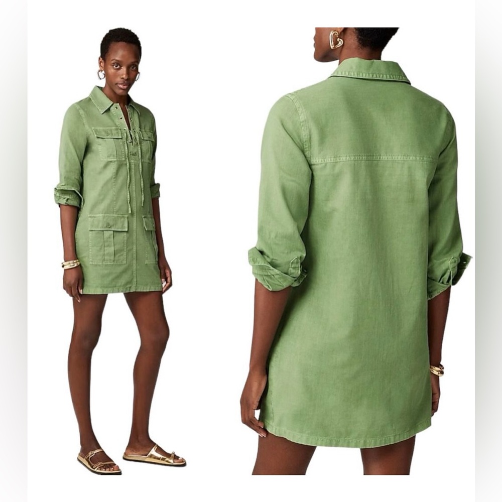 J. Crew harbour dress in drapey cotton
